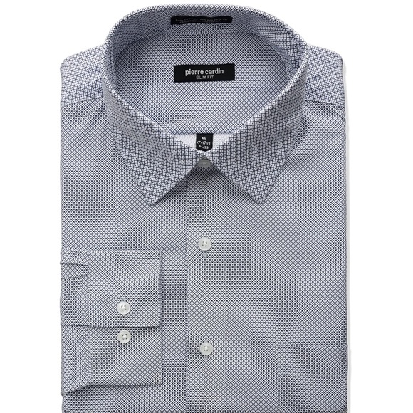 Pierre Cardin Shirts | Pierre Cardin Men's Slim Fit Dress Shirt | Color: Blue/White | Size: L | Lreiland's Closet
